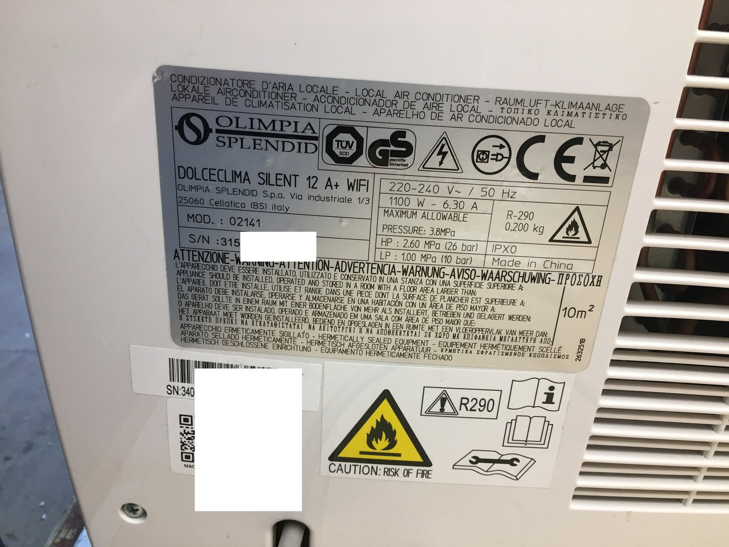 Olimpia Splendid 02141 DolceclimaSilent 12A+ WiFi Klimaanlage EEK:A+ I39802