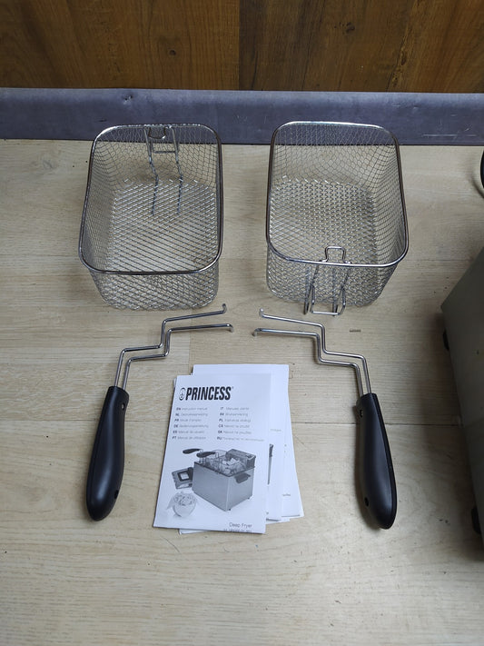 Princess 185000 Fritteuse, 5 L, 3 Frittierkörbe, I35675