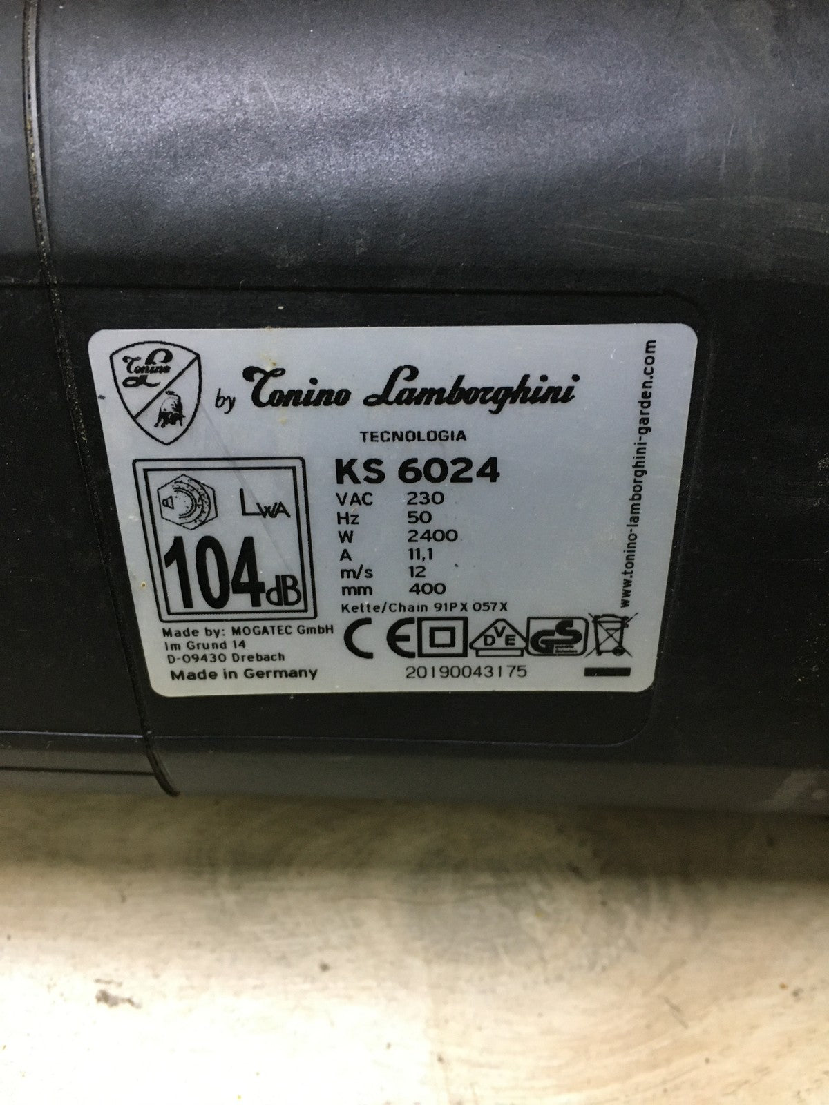 Tonino Lamborghini KS6024 Elektro-Kettensäge, I35662