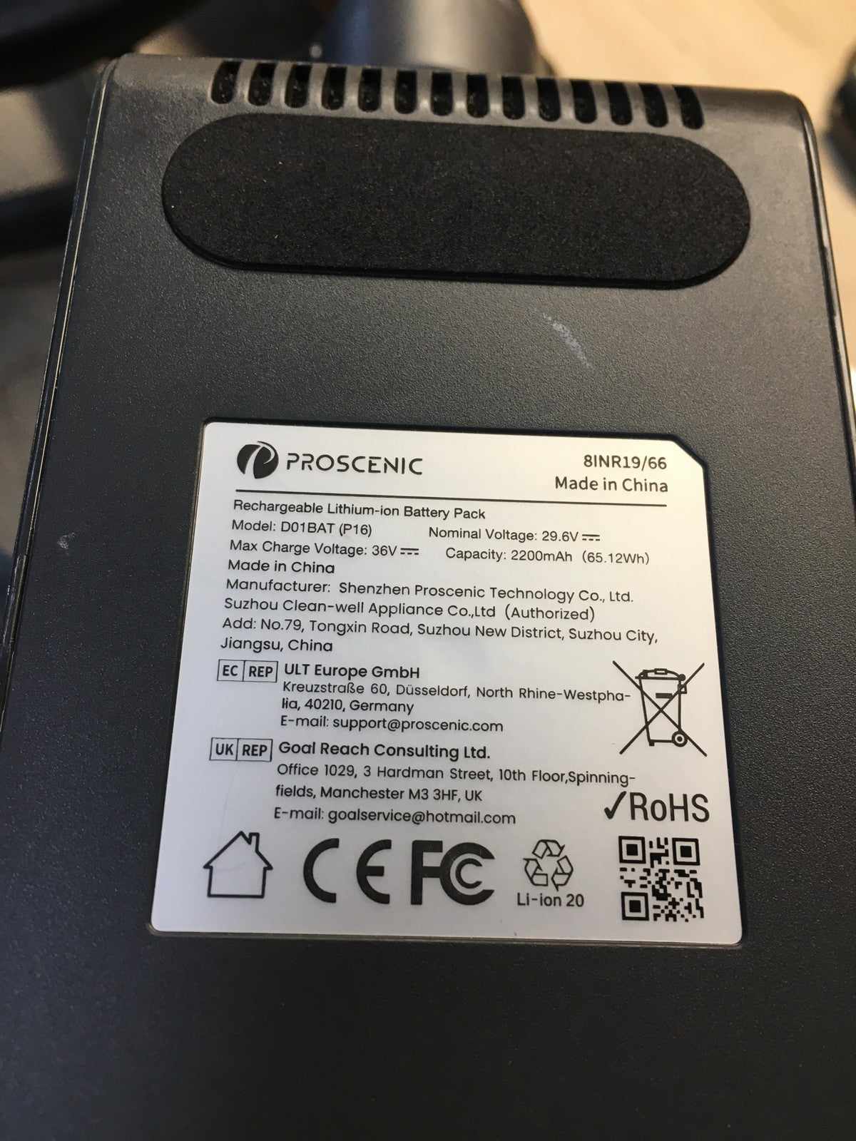 Proscenic P16 Akku-Staubsauger Kabellos mit Abknicken, 550W, I36289
