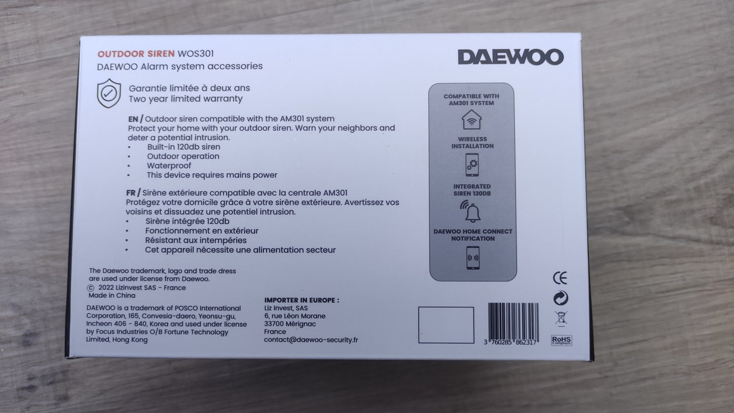 Daewoo WOS301 Außensirene, kabelgebunden, I35244