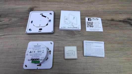Shelly Wall Display Weiß + Blu H&T Sensor, WLAN-Smart-Home, I38507