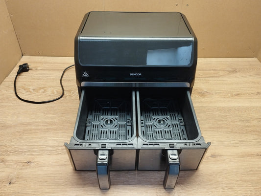 Sencor SFR 9500SS Luftfritteuse Air Fryer, Doppelfachfach, 8L, 1700W, I39443