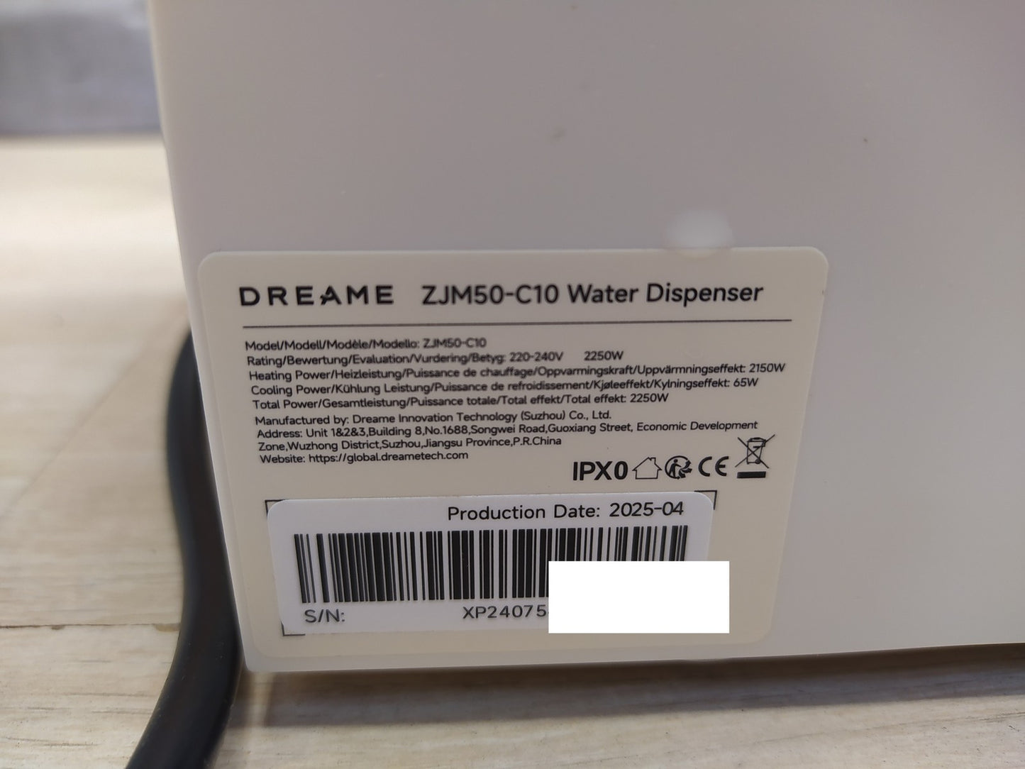 Dreame C10 Wasserspender Heißes Kaltes Wasser Filter 2,7 L, ZJM50-C10, I36304
