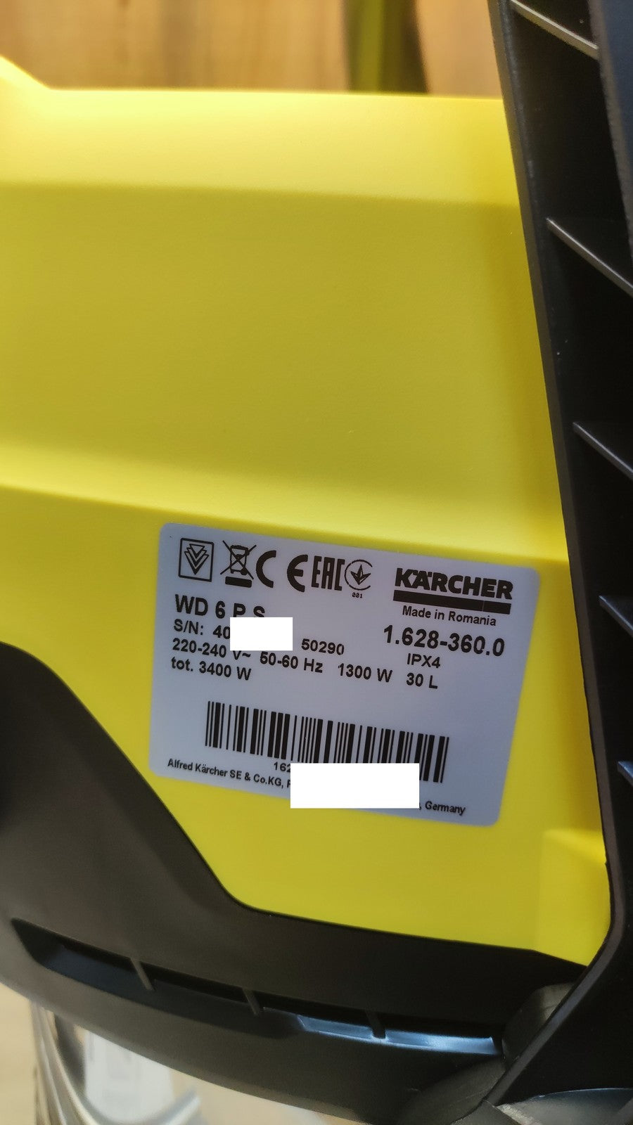 Kärcher Nass-/Trockensauger WD 6 P S (1.628-360.0), 1300 W, I38126