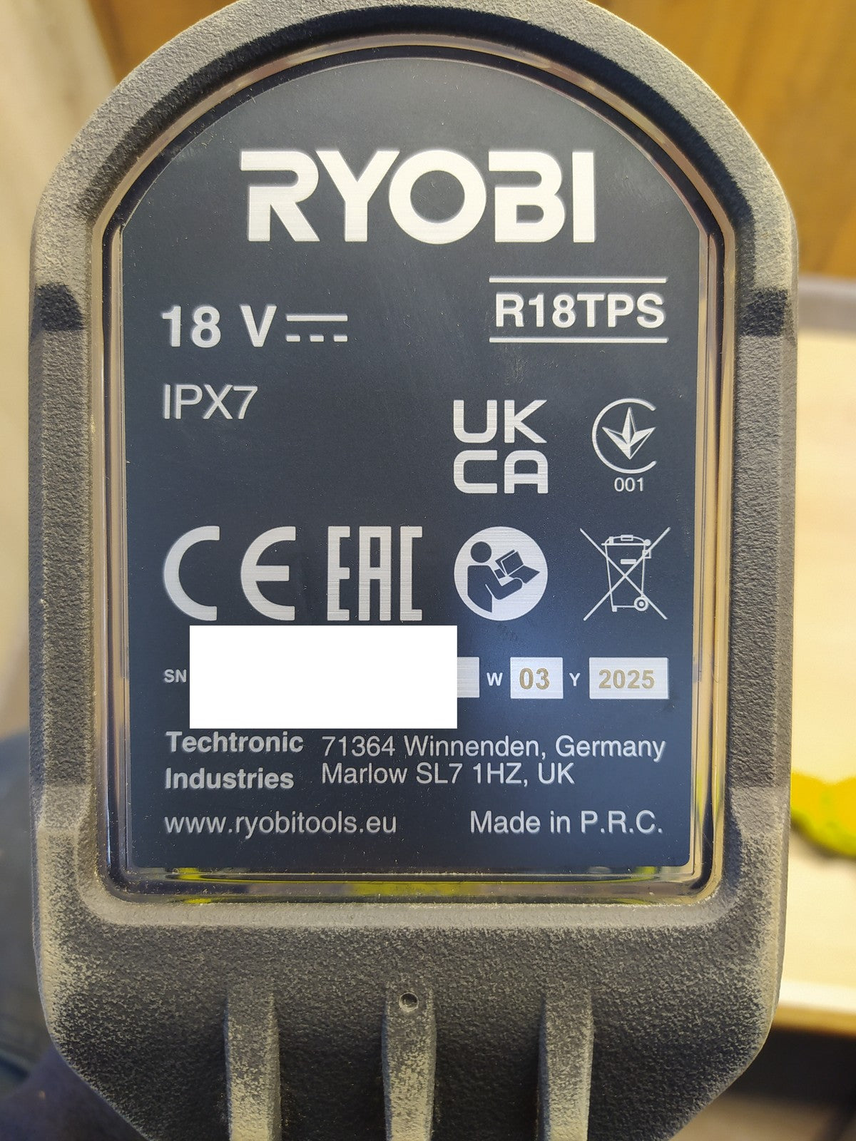 RYOBI 18 V ONE+ Akku-Reinigungsbürste R18TPS SOLO, I37359