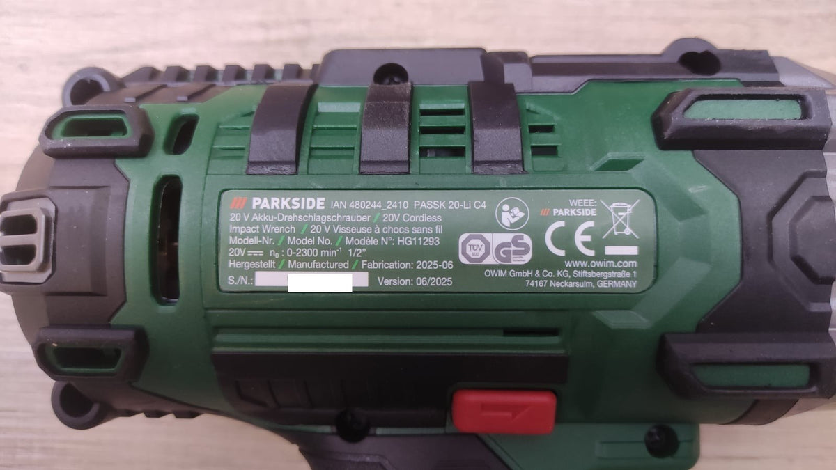 PARKSIDE 20V Akku-Schlagschrauber PASSK 20-Li C4 Solo