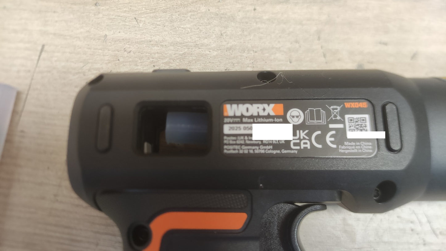 WORX WX045 Akku-Heißklebepistole Solo 20V, 60W, MAX 200℃, I38447
