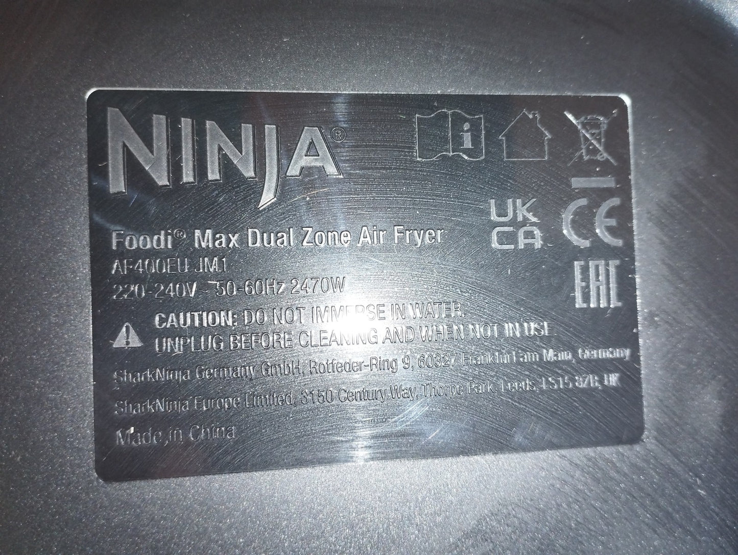 Ninja Foodi MAX Dual Zone Heißluftfritteuse AF400EU, 9,5L, 2470W, I39601