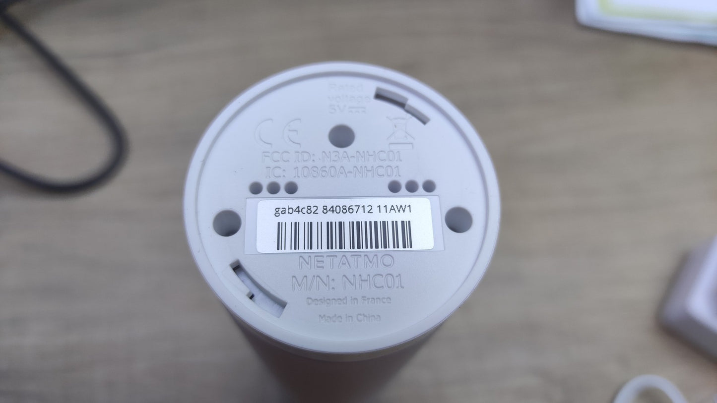Netatmo NHC-EC Smarter Raumluftsensor für Innenräume, I38931