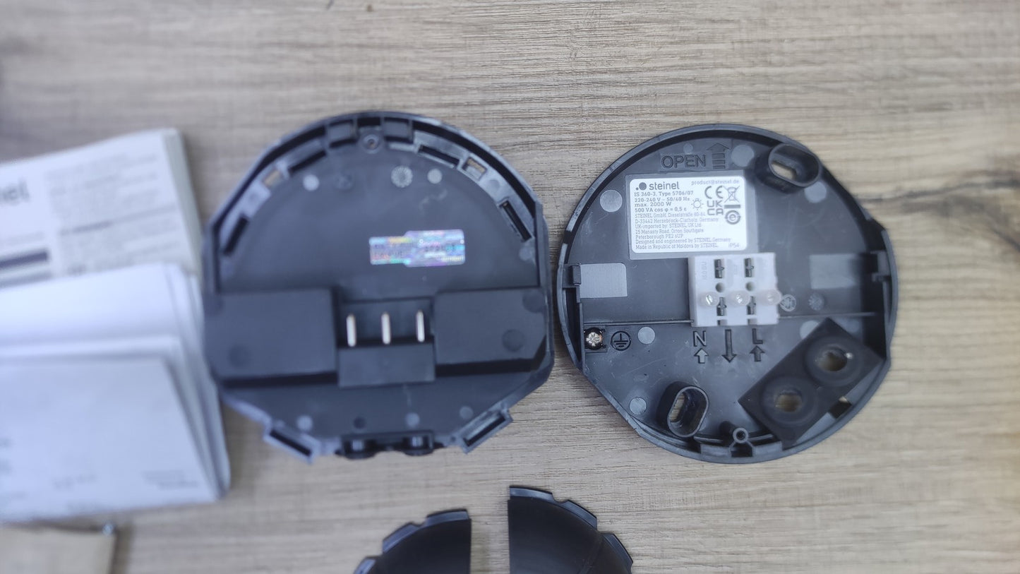 Steinel 6525 Bewegungsmelder IS 360-3 schwarz, 2000 W Schaltlast, I38645