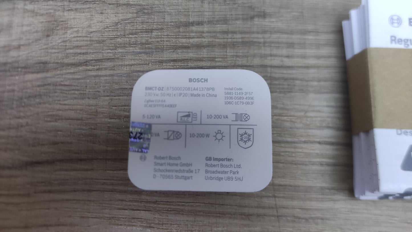 Bosch BMCT-DZ Smart Home Dimmer Schalter, Aktor zur smarten Steuerung, I38686