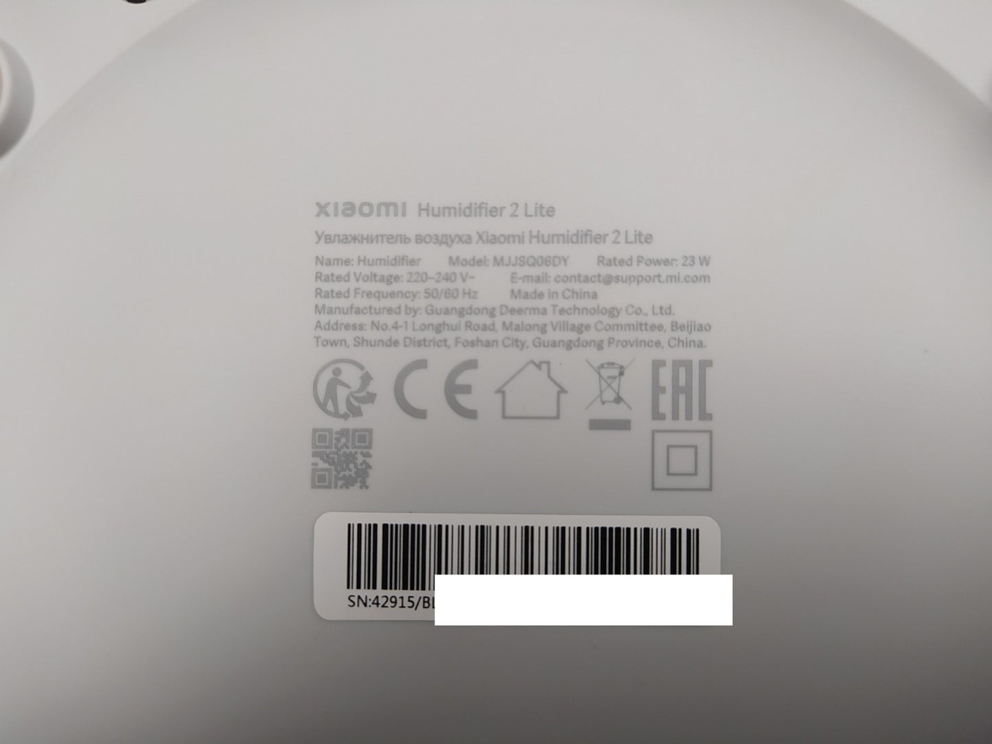 Xiaomi Luftbefeuchter 2 Lite, MJJSQ06DY, 4 L, I38953