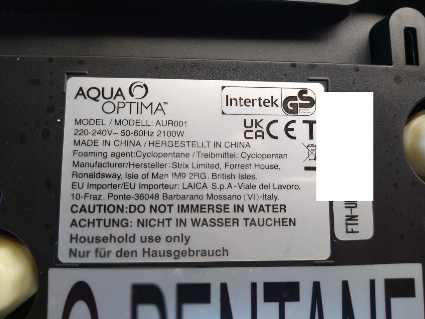 Aqua Optima Aurora AUR001 Instant-Wasserspender, 3,8L, I36680