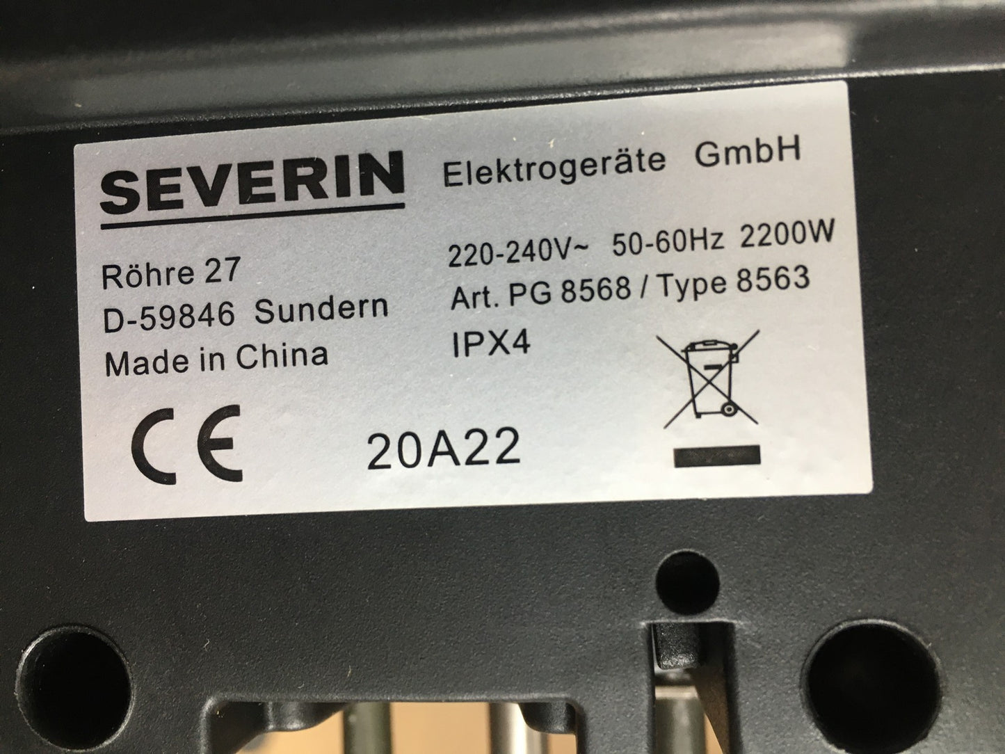 SEVERIN PG 8568 Standgrill mit Standuntergestell, I38922