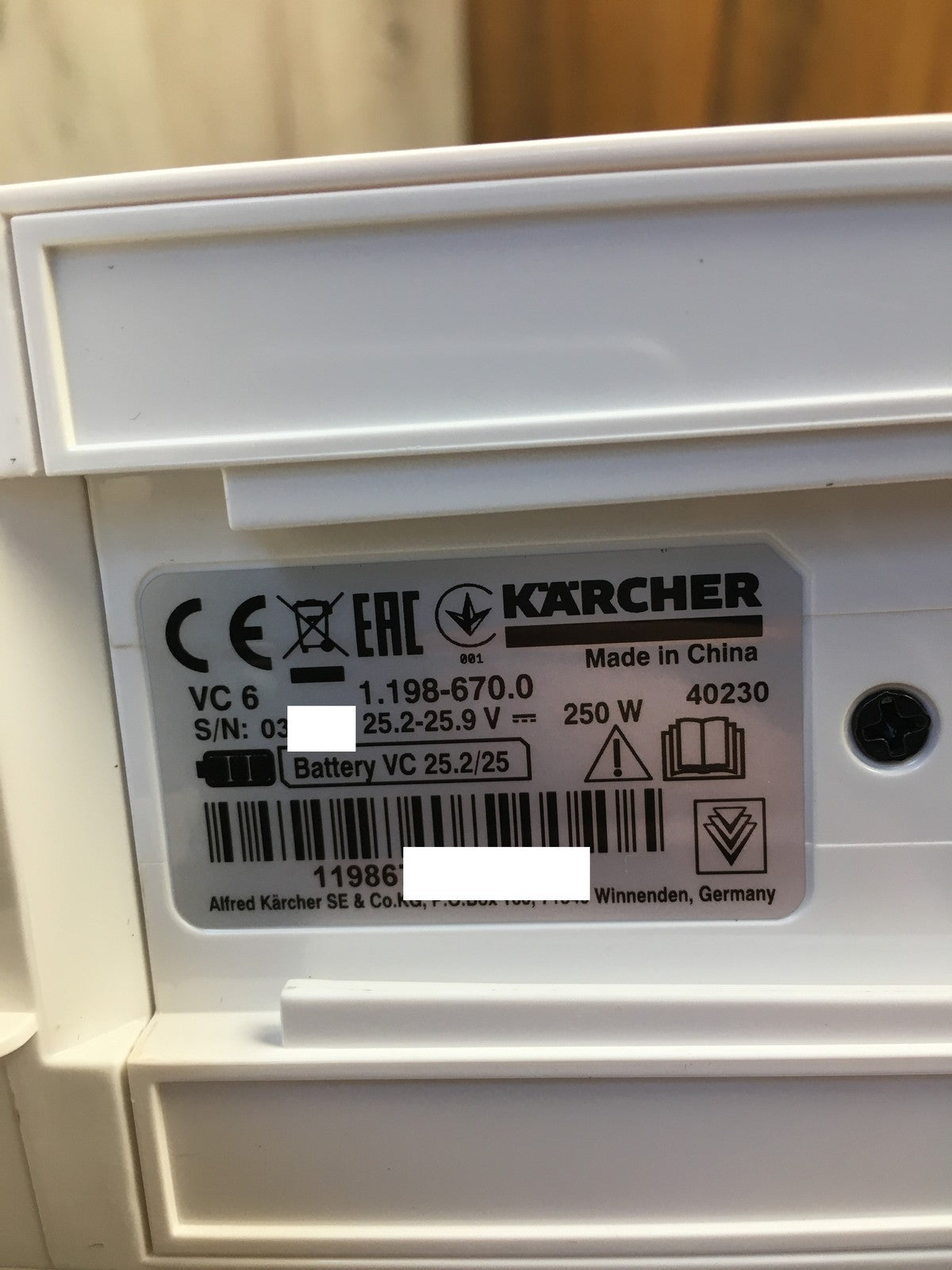 Kärcher VC6 Cordless Akku-Handstaubsauger (1.198-670.0), I36816