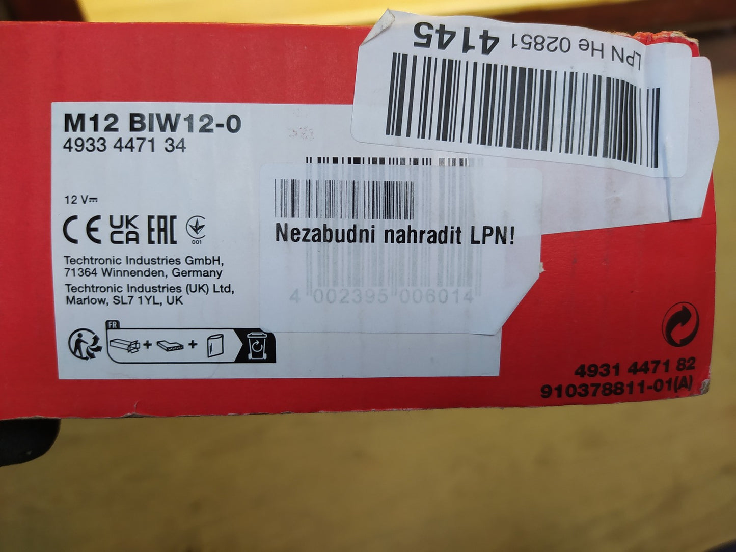 Milwaukee M12BIW12-0 Akku-Schlagschrauber solo, 4933447134, 1/2" 12 V, I38485
