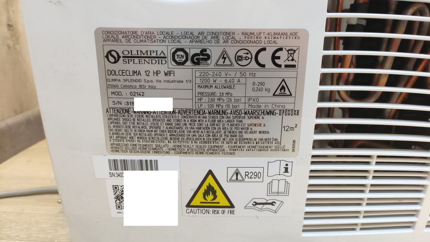 Olimpia Splendid Dolceclima 12 HP WiFi Klimaanlage 02142, 12.000 BTU I39638