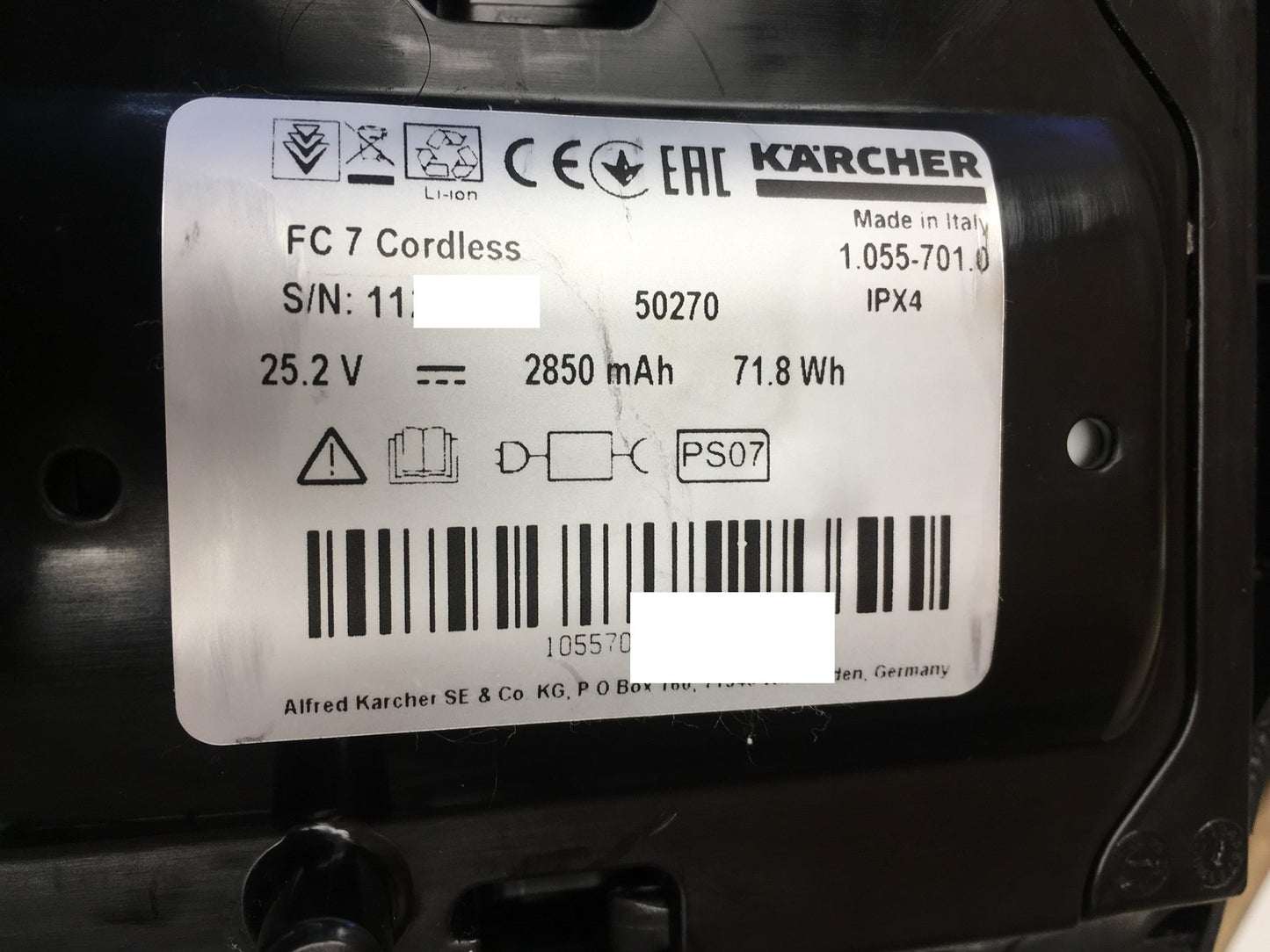 Kärcher 1.055-701.0 Hartbodenreiniger FC 7 Cordless, kabellos, I39786