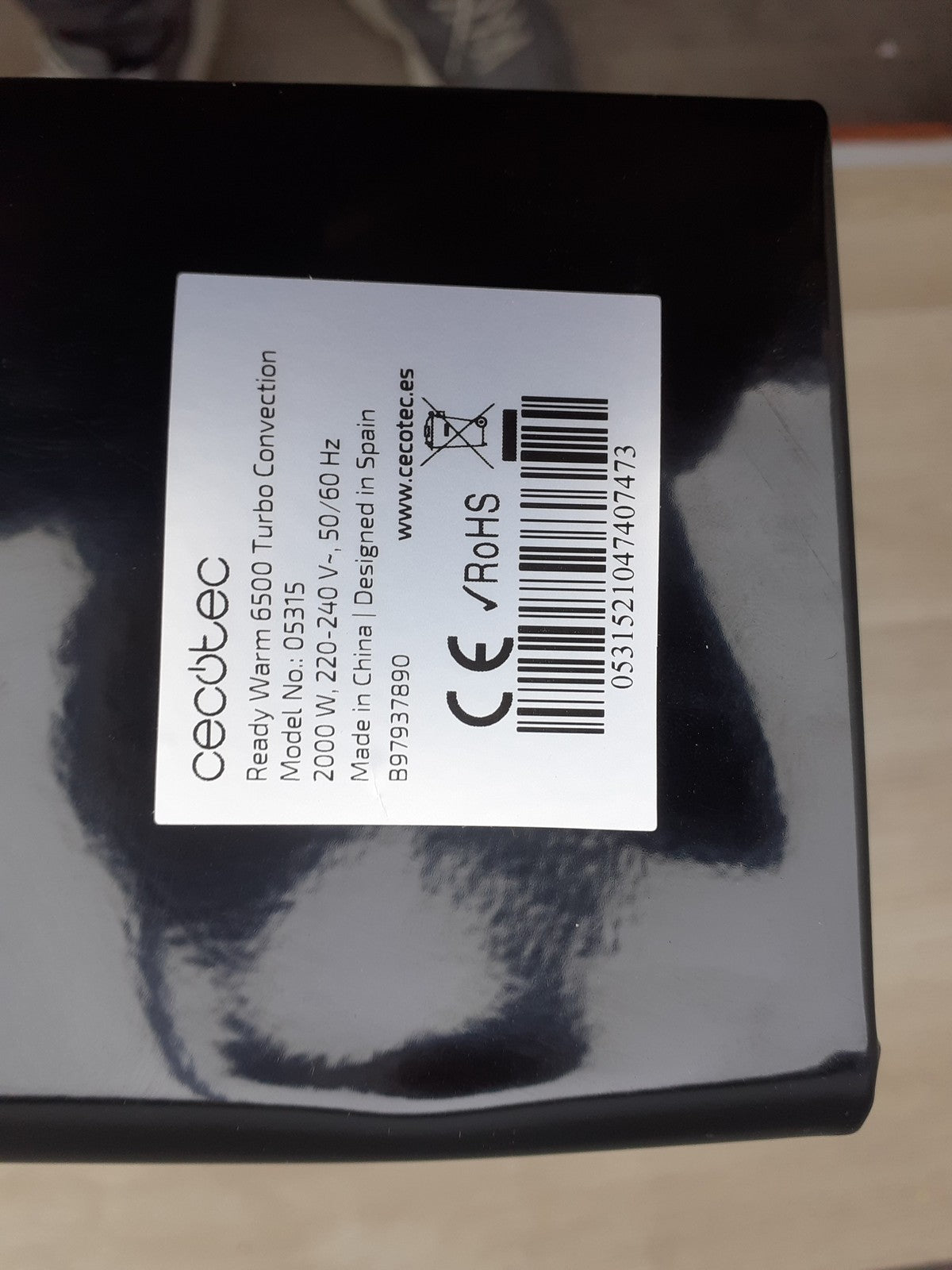 Cecotec 05315 Heizkonvektor ReadyWarm 6500 Turbo Convection, 2000 W, I37655