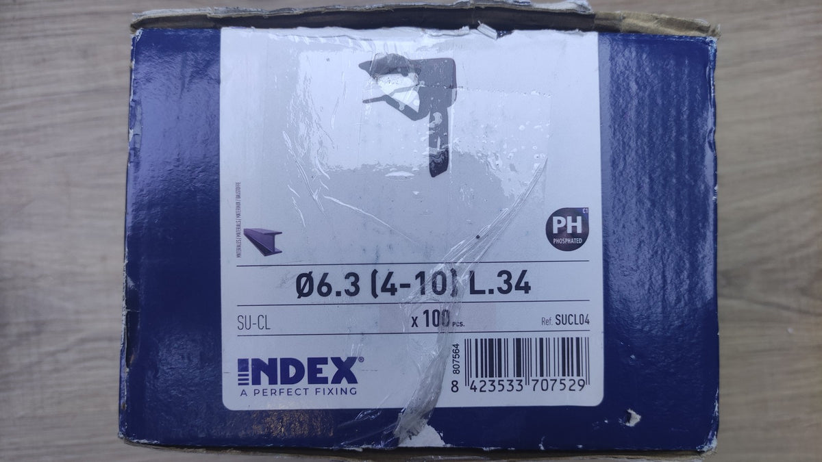 Index SUCL04 Horizontaler Clip für Holzbalken 6,3 (4-10) L.34, 100 Stück, I40898