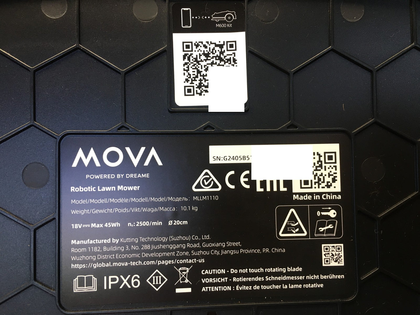 Dreame Mova 600 Mähroboter MLLM1110, für Rasenfläche bis 600 m², I37966