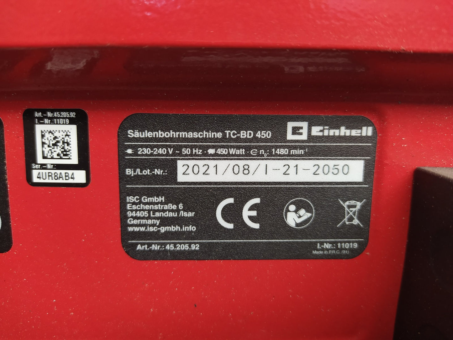 Einhell Säulenbohrmaschine TC-BD 450 (4520592), 450W, I37317