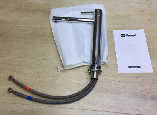 IBERGRIF W11299 Wasserhahn Bad Hoch-Waschtischarmatur chrom I30665