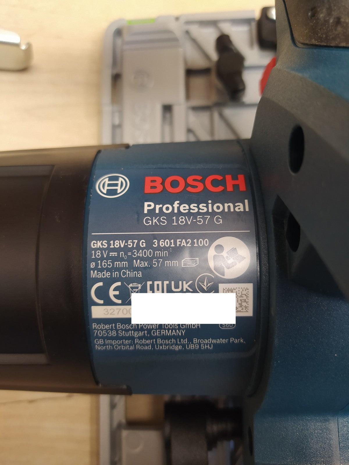 Bosch Professional Akku-Kreissäge GKS 18V-57 G SOLO, I36824