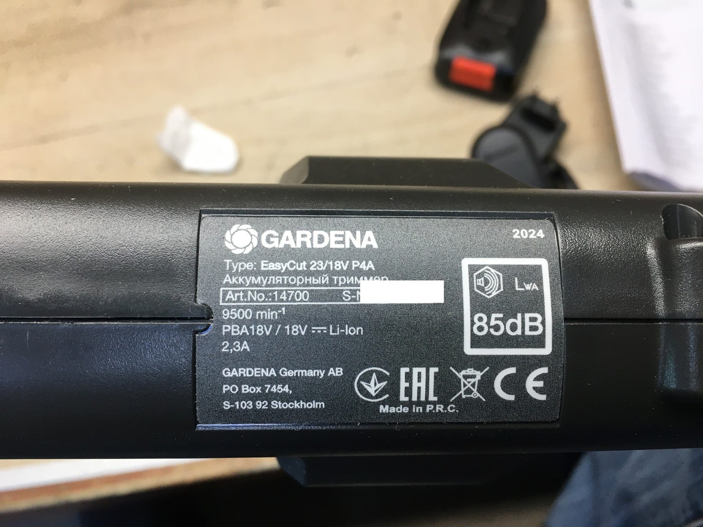 Gardena Akku-Trimmer EasyCut 23/18V P4A, inkl. Akku, 230 mm Schnittkreis, I38357