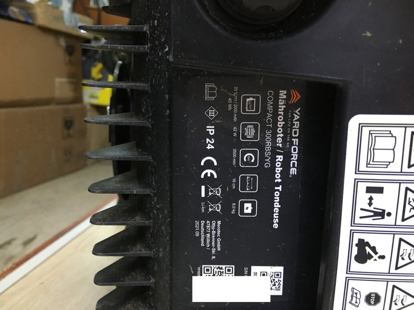 Yard Force FORCE Mähroboter COMPACT 300RBS bis zu 300 qm, I34797