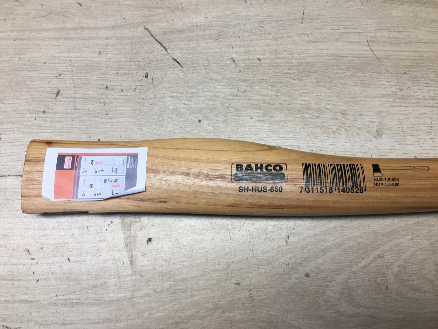 BAHCO SH-HUS-650 Ersatz-Stiel aus Eschenholz für Camping-Äxte, I37092