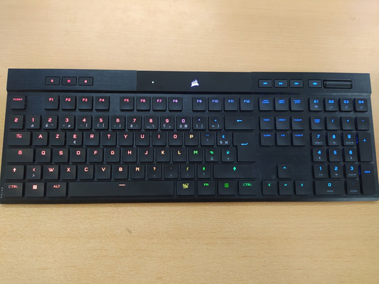 CORSAIR K100 AIR WIRELESS RGB Ultradünne Mechanische Gaming-Tastatur, FR, I36933