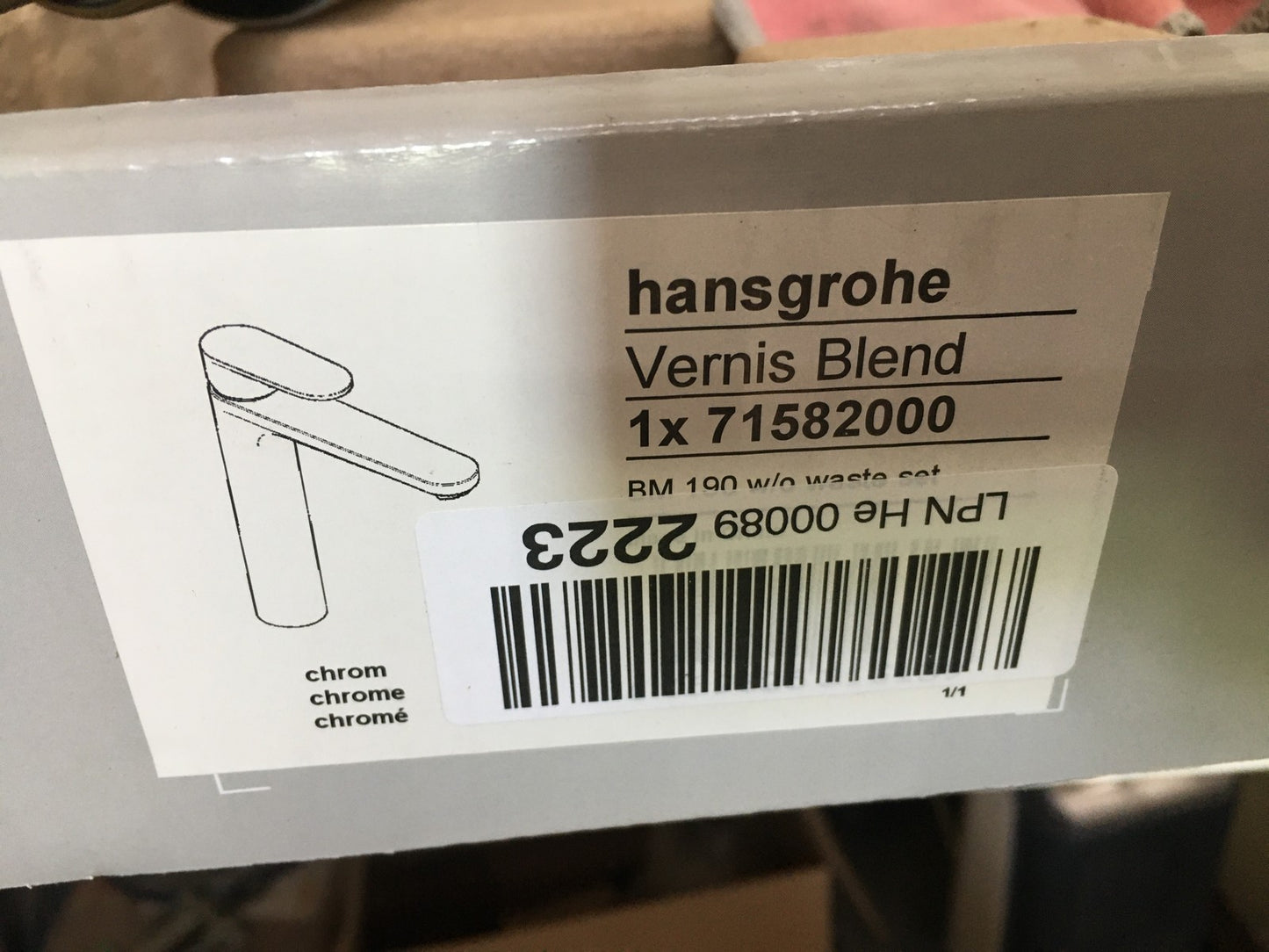 hansgrohe Vernis Blend Waschtischarmatur 71582000, Wasserhahn 19cm, I38429