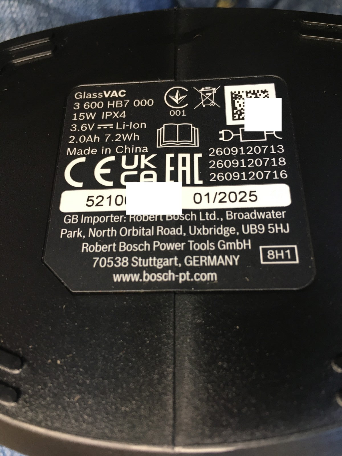 Bosch Akku-Fenstersauger GlassVAC (3,6 Volt, 2 Ah) 06008B7000, I36708