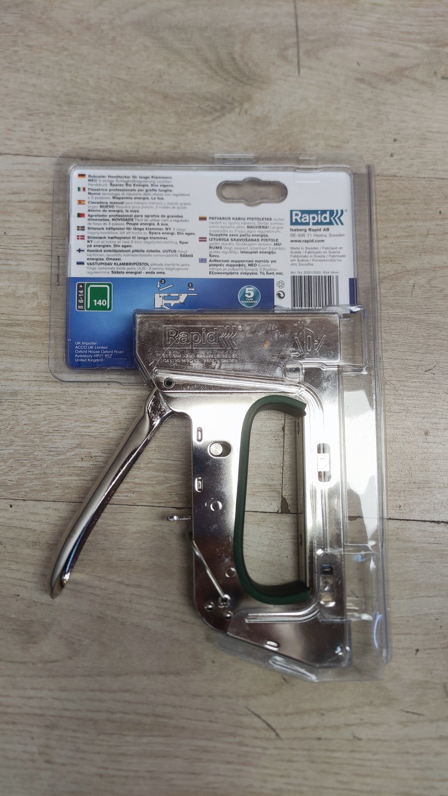Rapid R34 Handtacker für Flachdrahtklammern Typ 140 (6-14 mm), I38259