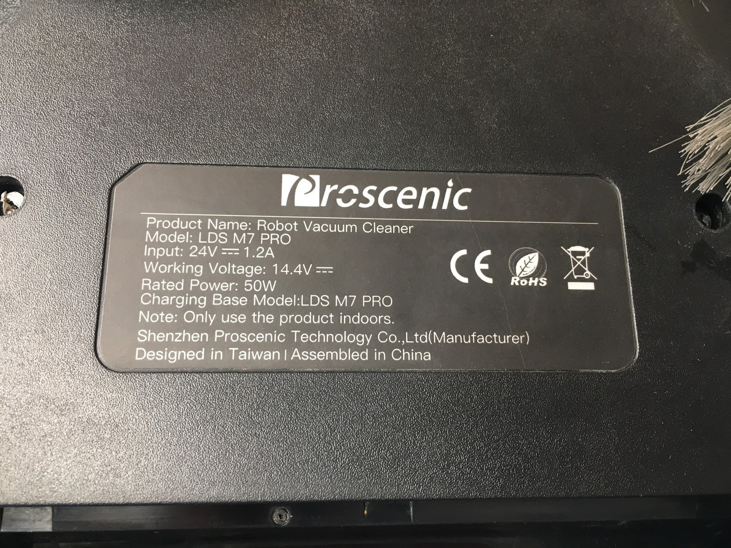 Proscenic LDS M7 Pro Saugroboter mit Wischfunktion, schwarz, I39449