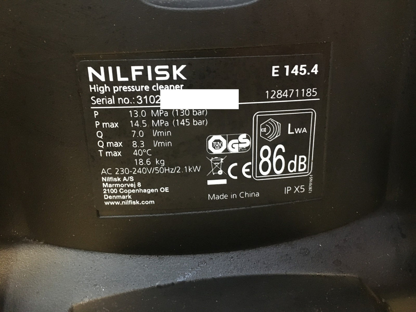Nilfisk E 145.4 Hochdruckreiniger, 145 bar, I38280