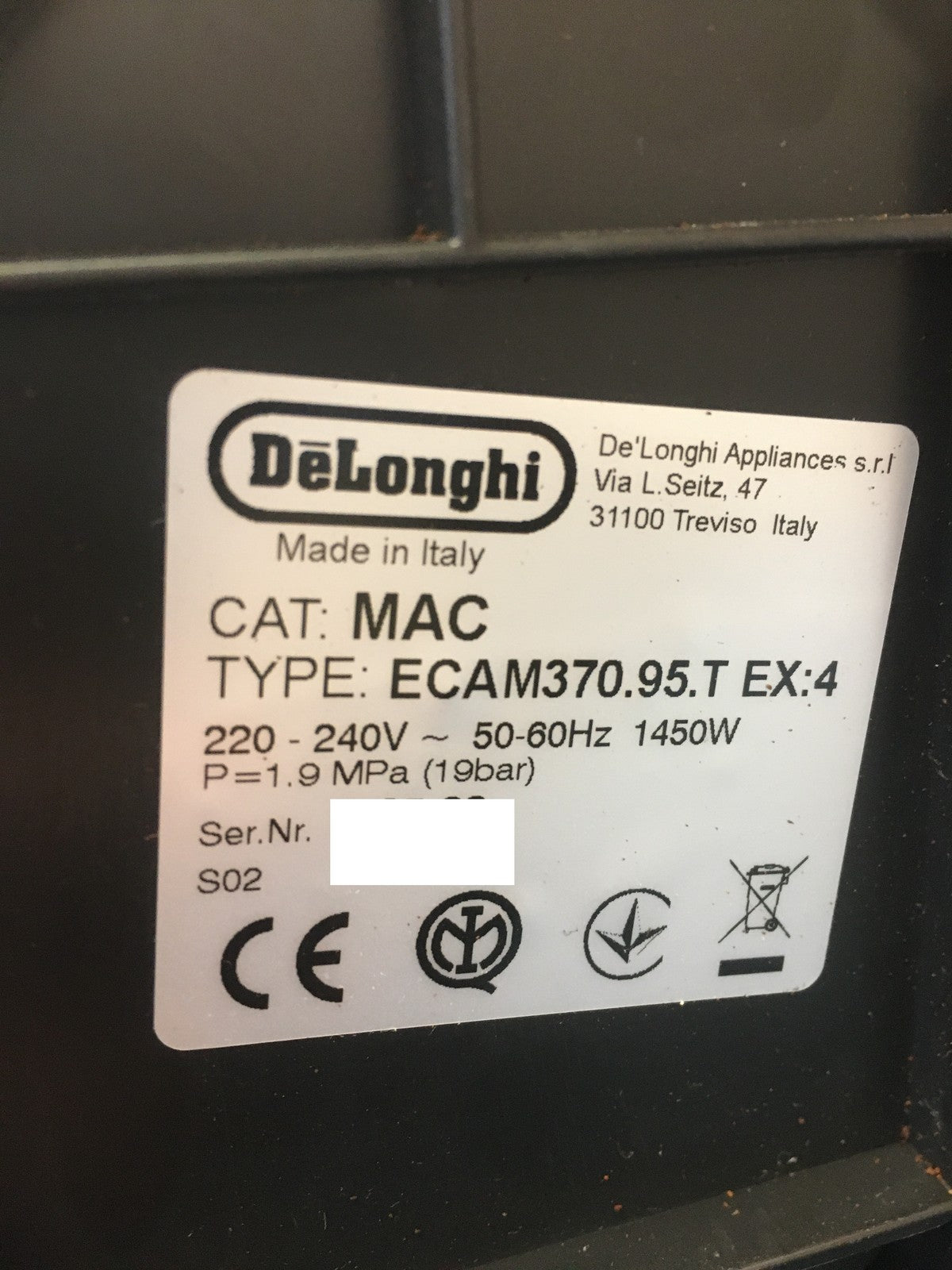 DeLonghi Dinamica Plus Kaffeevollautomat ECAM370.95.T, I38999