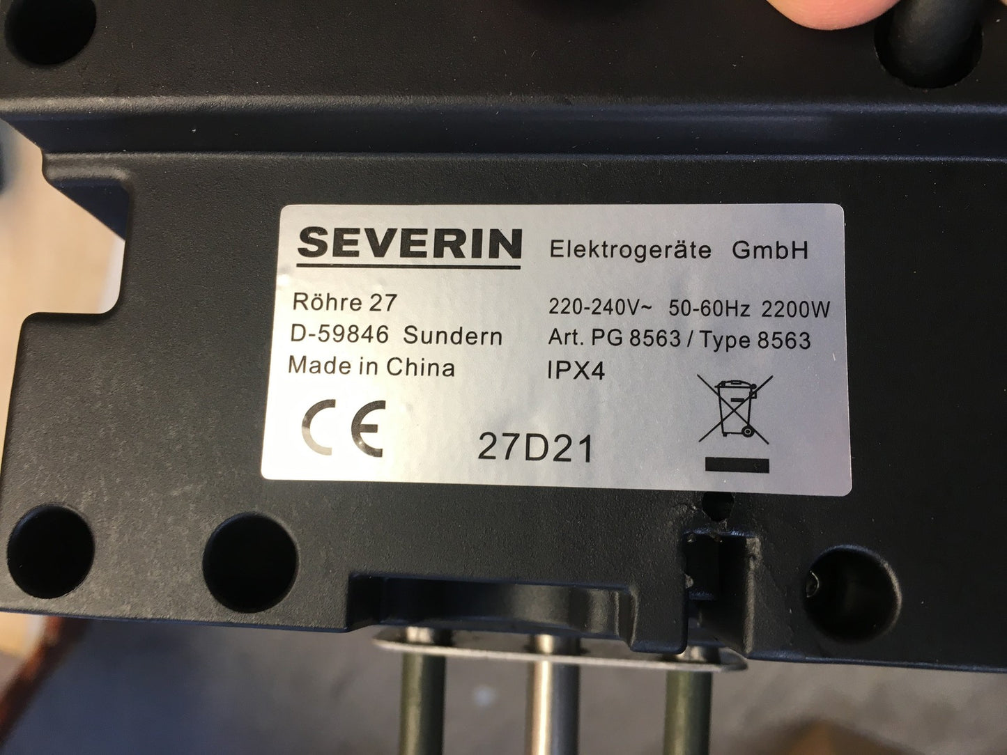 SEVERIN PG 8563 Standgrill mit Standuntergestell und Ablagerost, I38968