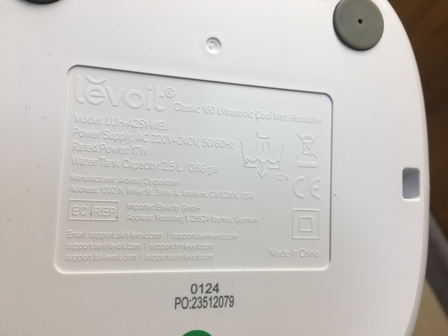 LEVOIT Classic 160 Luftbefeuchter, I36607