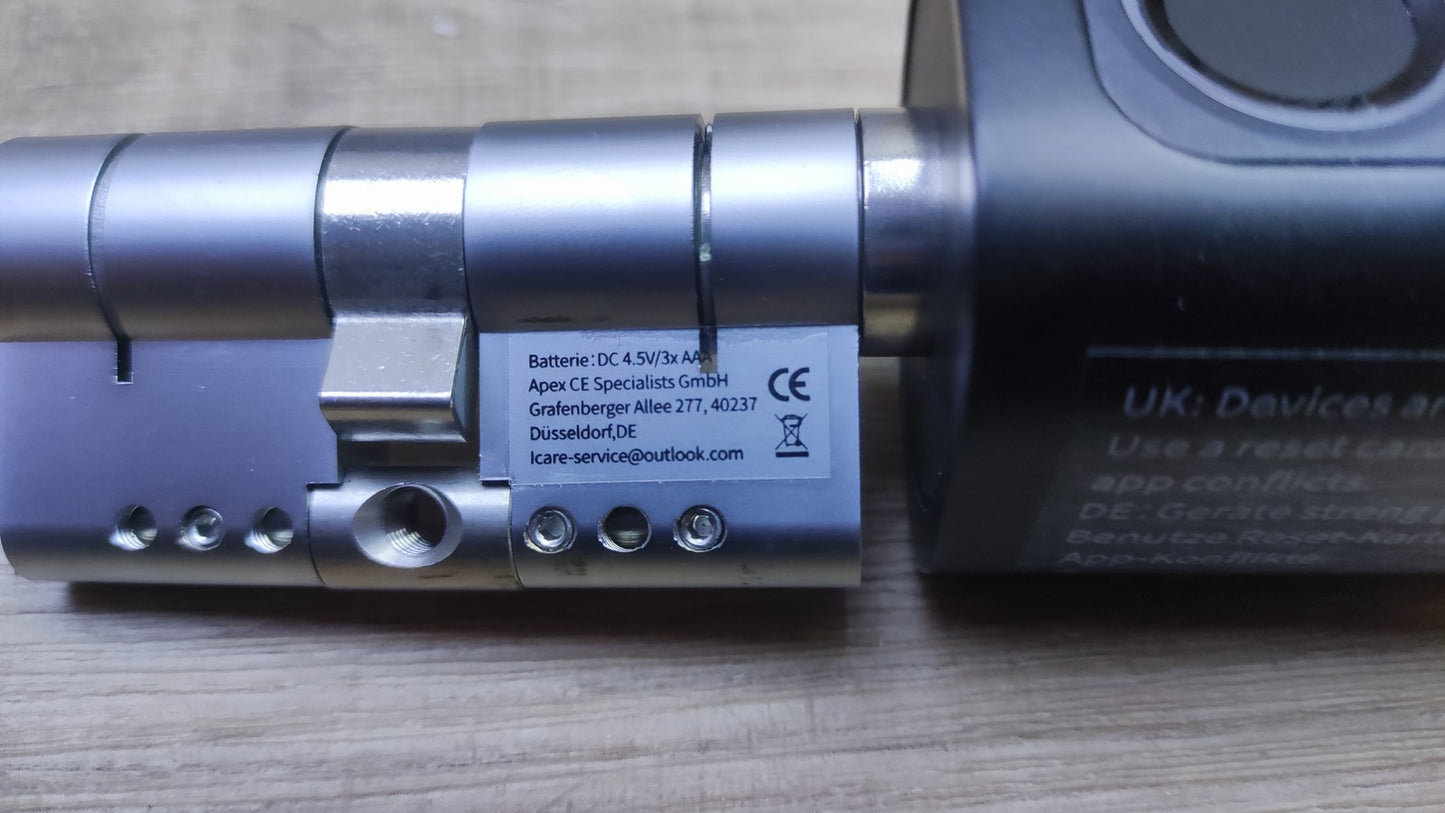 ICARE Türschloss Fingerabdruck, Elektronisches Türschloss 60-90mm, I37239