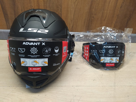 LS2 FF901 ADVANT-X Klapphelm Motorrad schwarz matt Größe XL (61-62) I37738