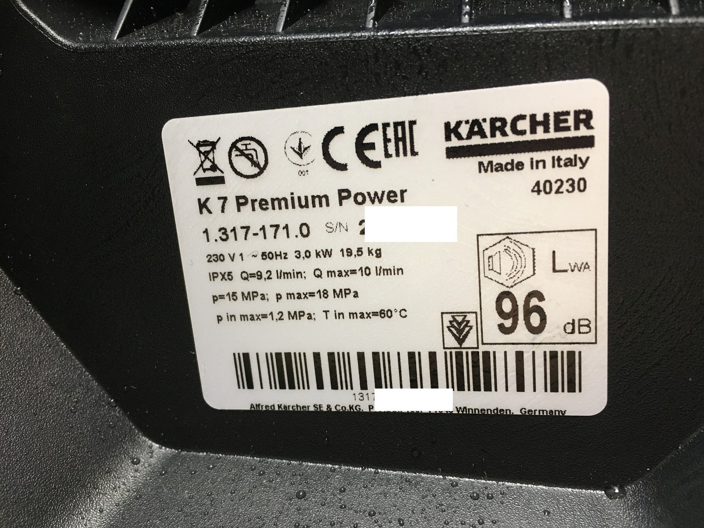 Kärcher 1.317-171.0 Hochdruckreiniger K 7 Premium Power, I38319