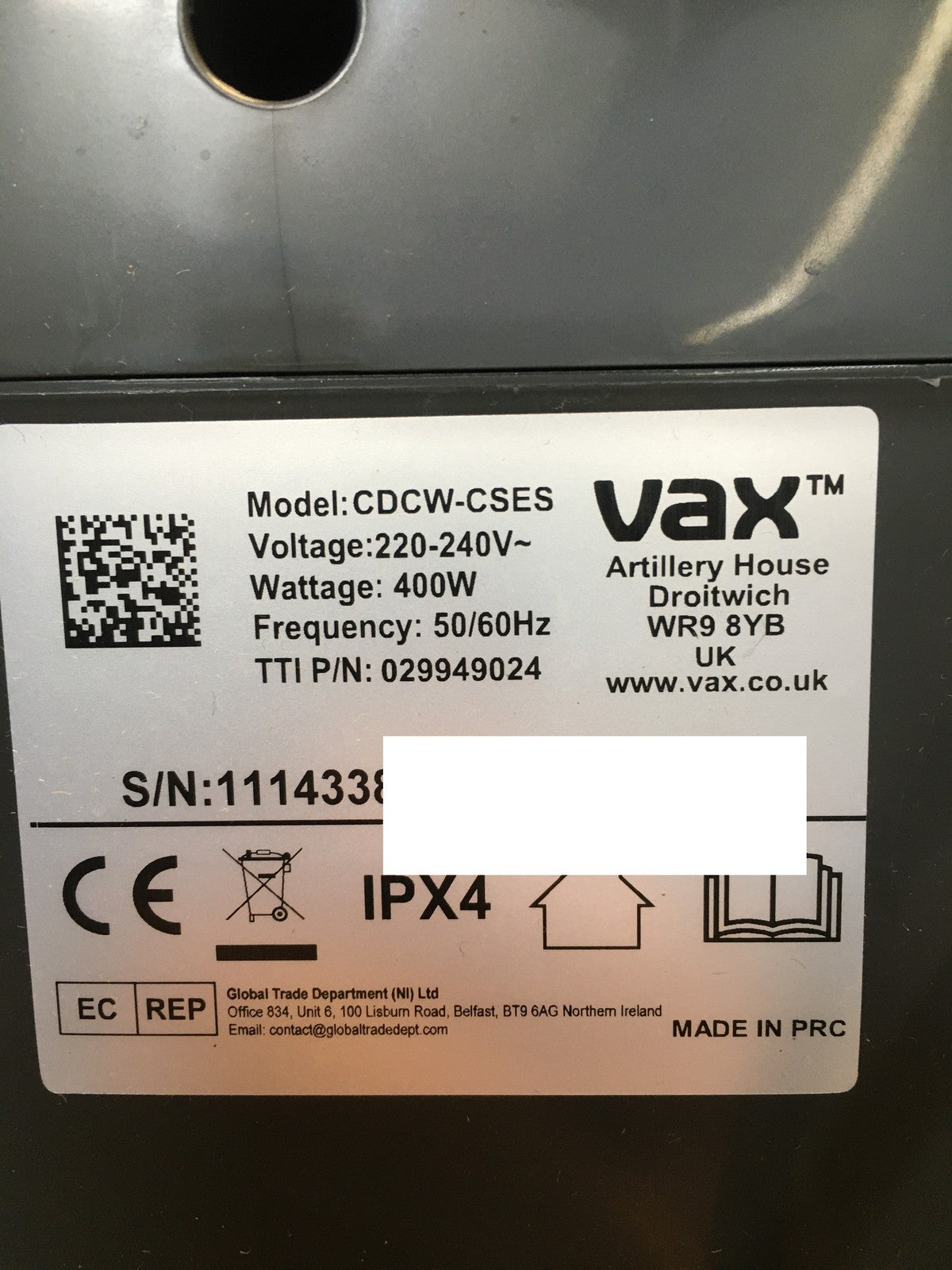 Vax SpotWash Teppich- und Polsterreiniger CDCW-CSES, I36016