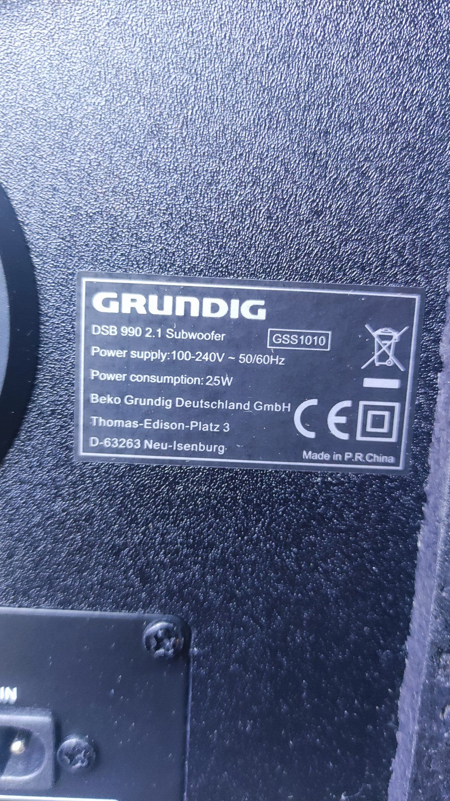 Grundig DSB 990 2.1 Soundbar & Subwoofer (GSS1010), I37728