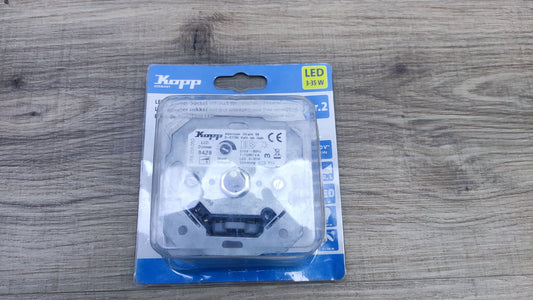 Kopp 8428 LED Dimmer Sockel mit Druck-Wechselschalter, I36143