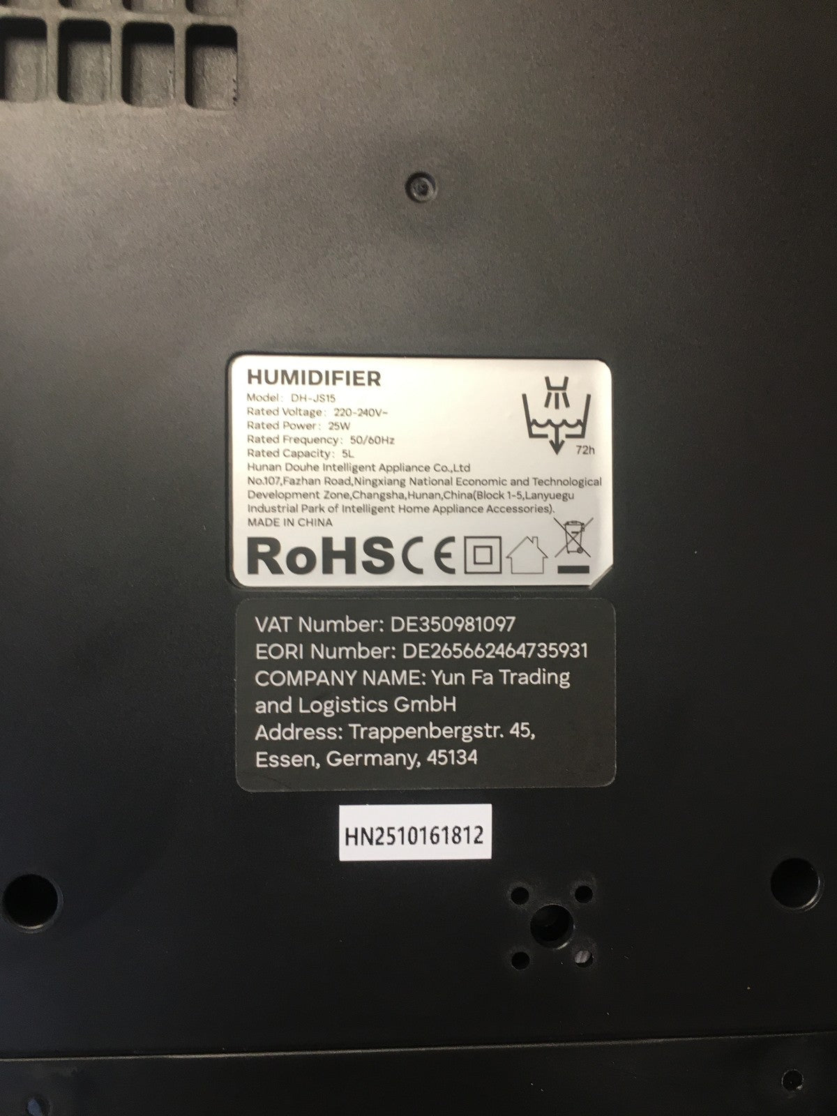 AROEVE DH-JS15 Luftbefeuchter 5L, Ultraschall, I39274