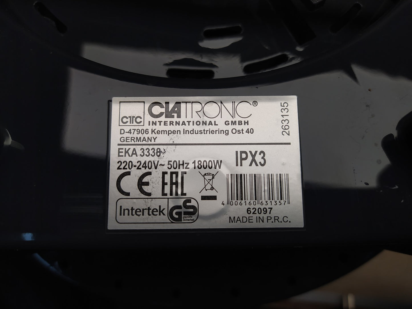 Clatronic EKA 3338 Einkoch-/Heißgetränkeautomat mit 25L Tankinhalt, I37666