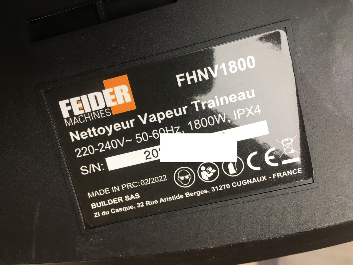 Feider FHNV1800 Dampfreiniger, 1800W, I40038